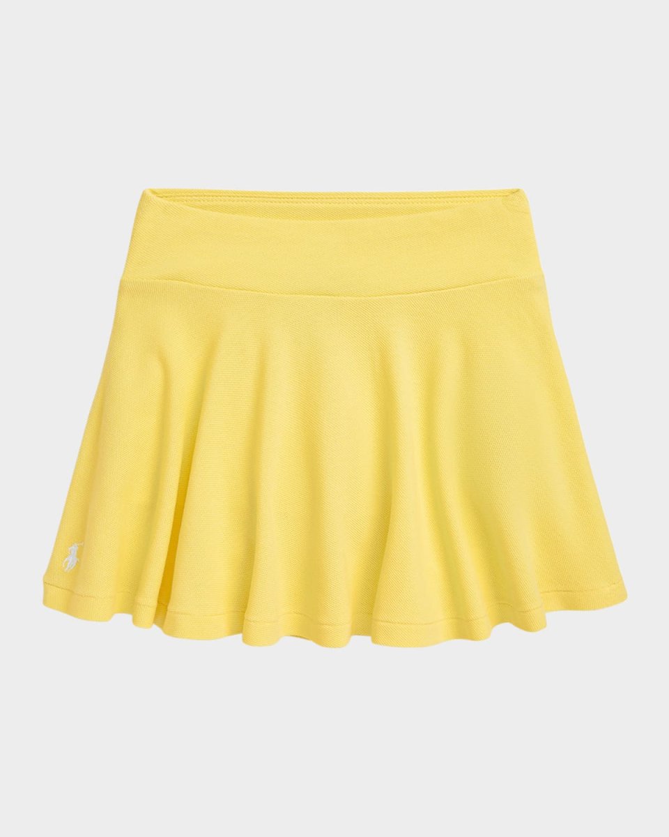 Girl's Pony Embroidered Mesh Skort, Size 2-6X